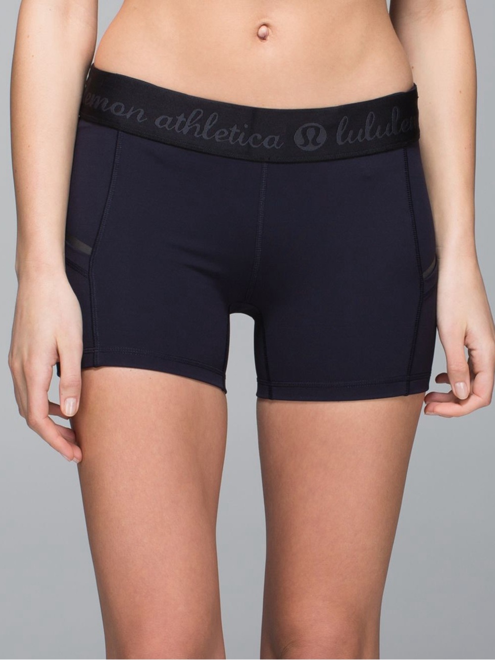 lululemon athletica Black What the Sport Full-On Luxtreme Shorts- size 2